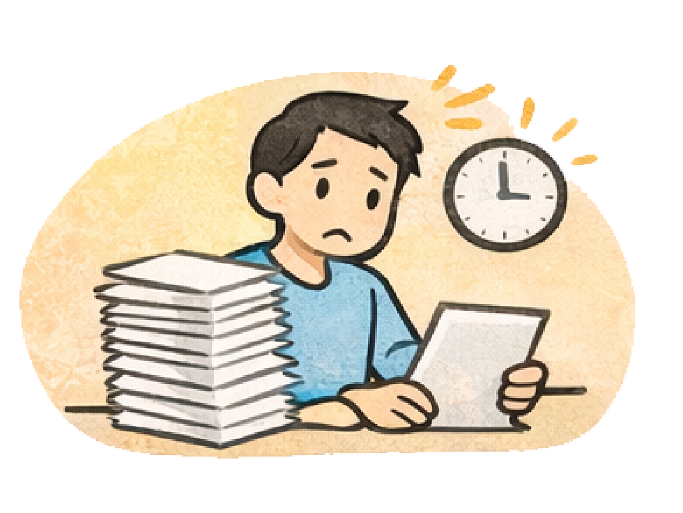 単純作業に時間を取られている