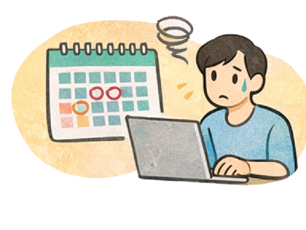 社内スタッフが本来業務に集中できない